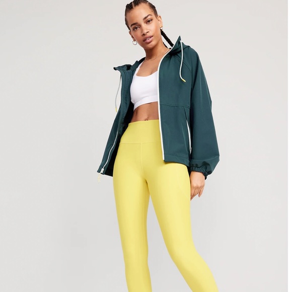 NWT OLD NAVY StretchTech Hooded Zip Jacket Color: Glorious Pine - Picture 3 of 6